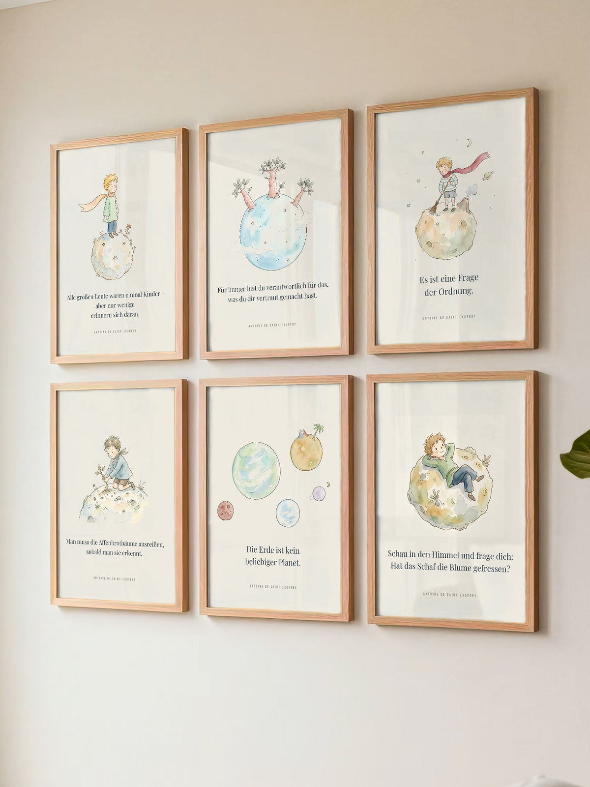 „Kleiner Prinz“ set of 6 – Little Planet – inspired by The Little Prince