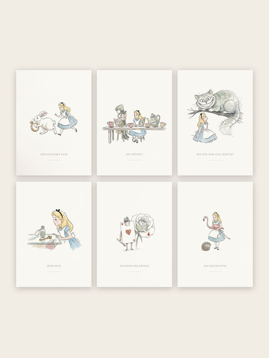 Alice im Wunderland 6er-Set