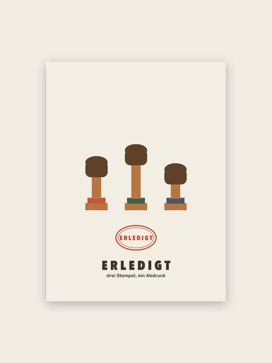 Stempel Poster Büro