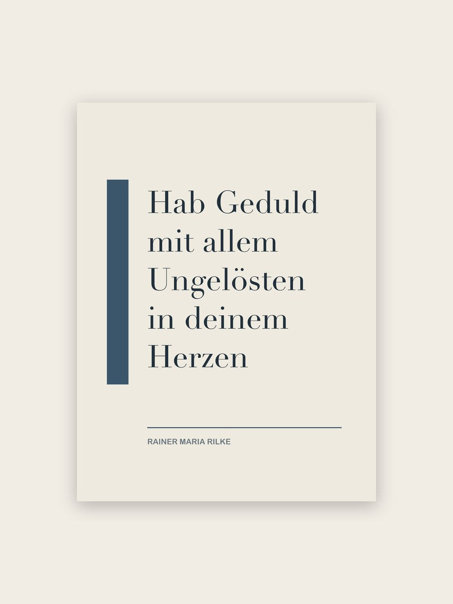 Rilke Zitat Poster – Poster-Motiv