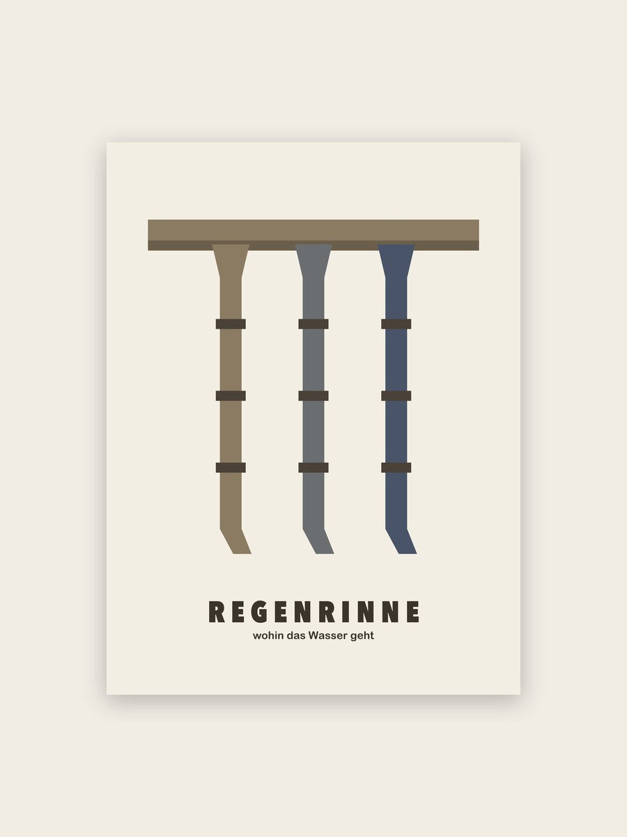 Regenrinne Poster Architektur