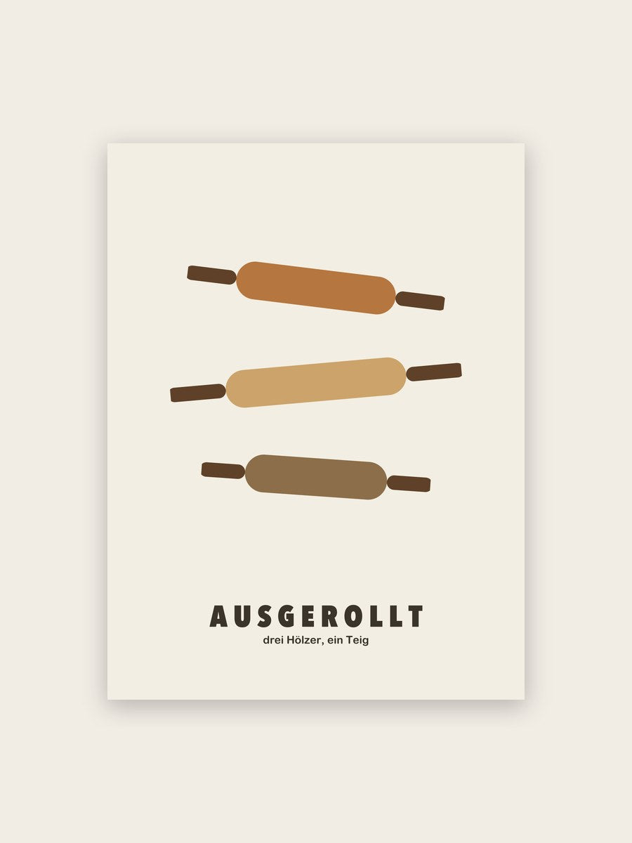 Nudelholz Poster Backen
