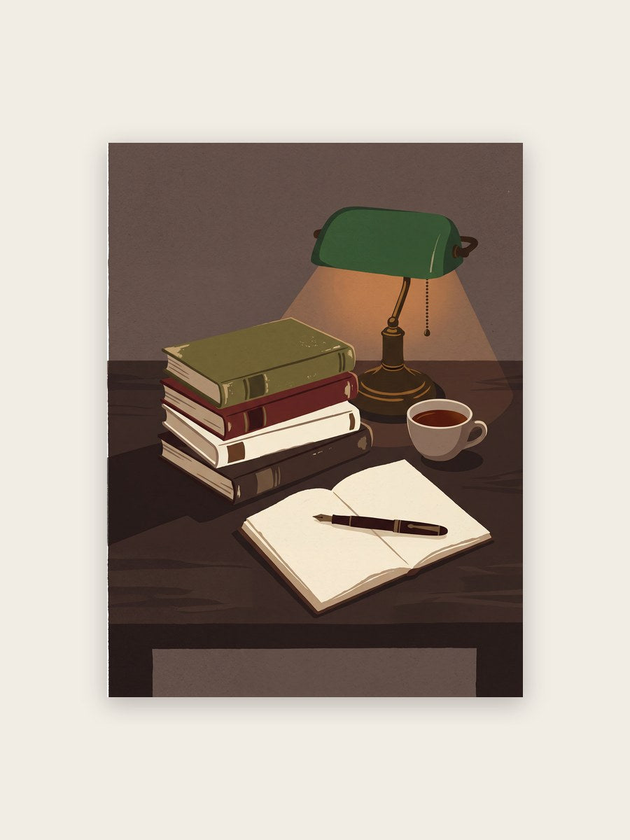 Dark Academia Poster Schreibtisch – poster design