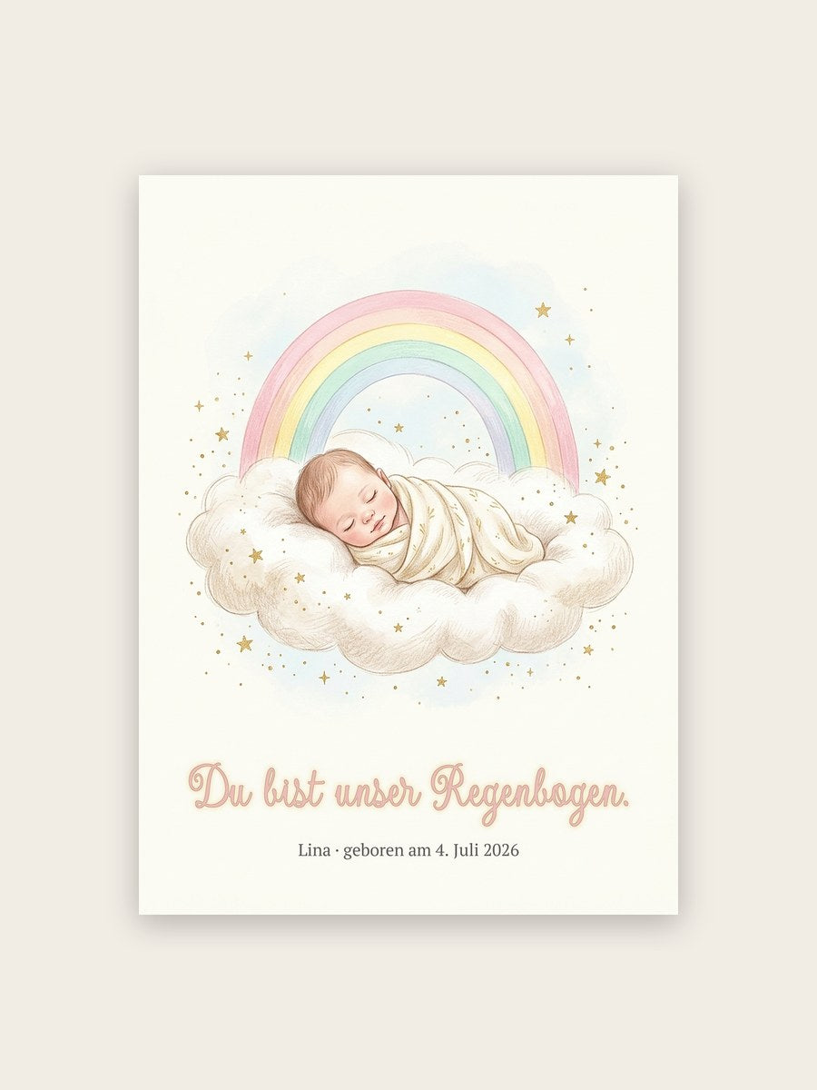 Regenbogenbaby – Baby auf der Wolke