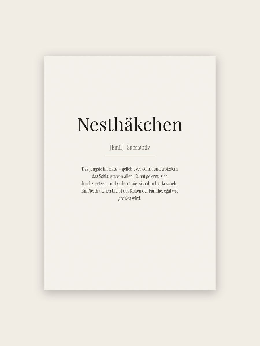 Nesthäkchen (Definition)