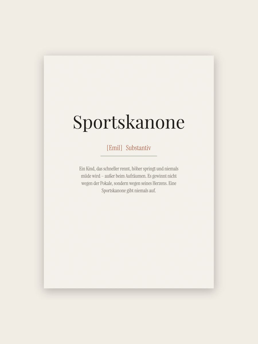 Sportskanone (Definition)