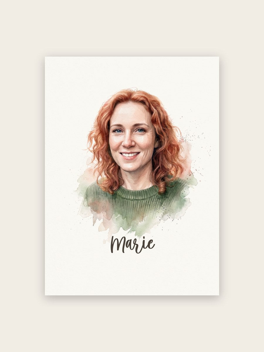 Aquarell-Portrait vom Foto