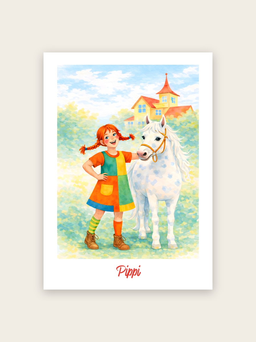 Pippi mit ihrem Pferd