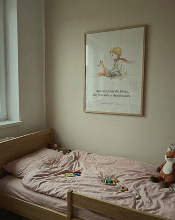 Beispielfoto: Poster Kinderzimmer Junge und Fuchs