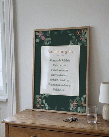 Beispielfoto: Hausregeln mit Familienname
