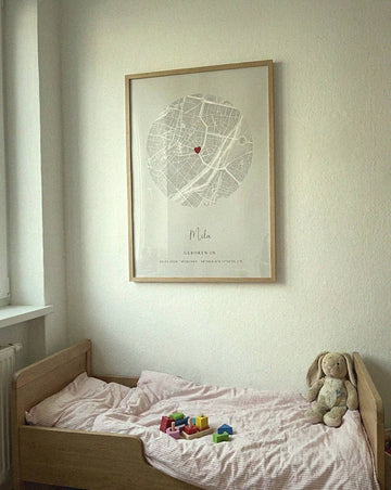 Beispielfoto: Karten-Poster „Dein Ort“