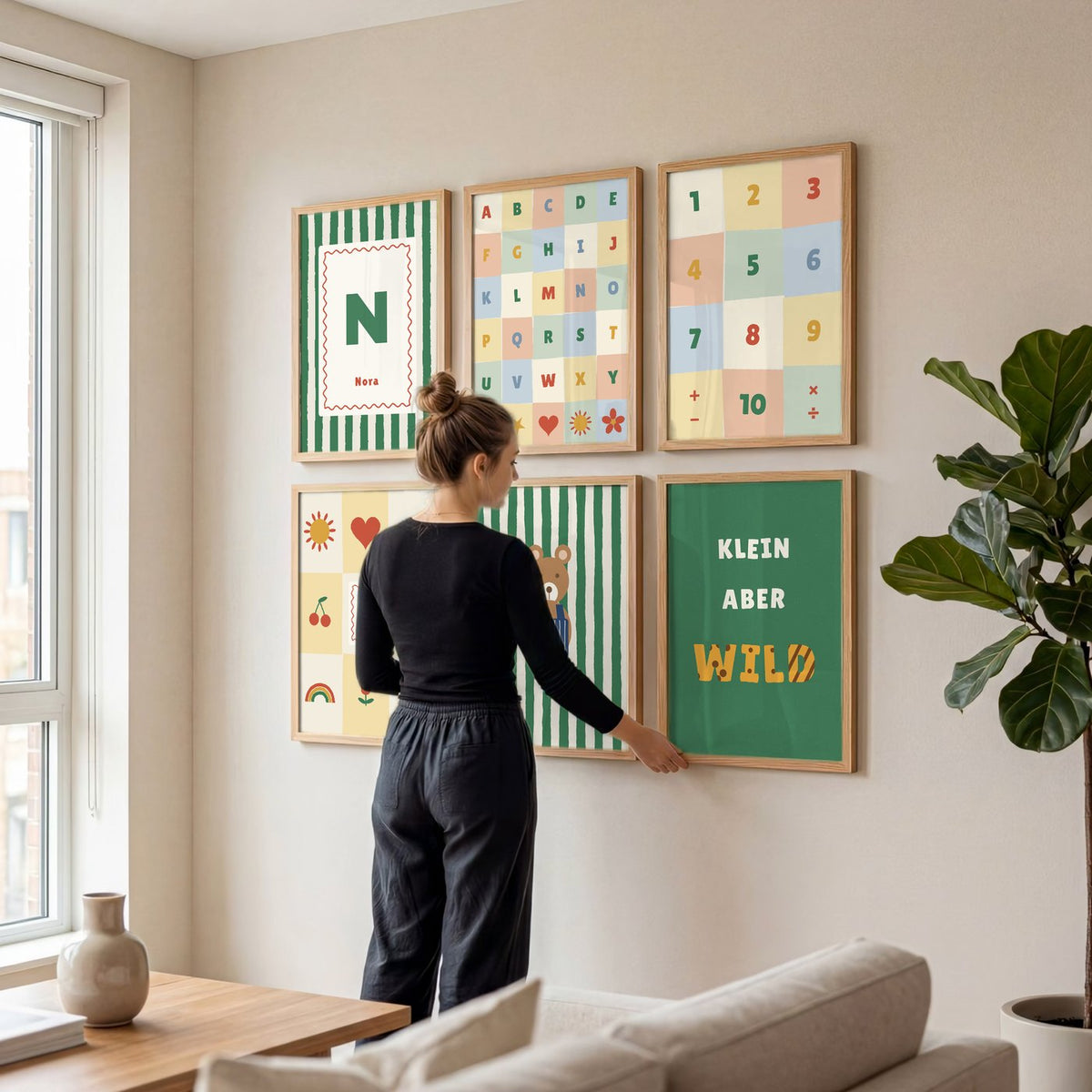 Namensposter 6er-Set „ABC & Bär“ – Poster-Motiv