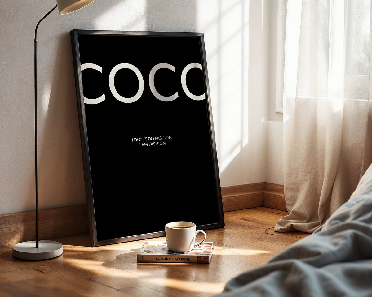 Coco Poster – Schwarz – Poster im Schlafzimmer