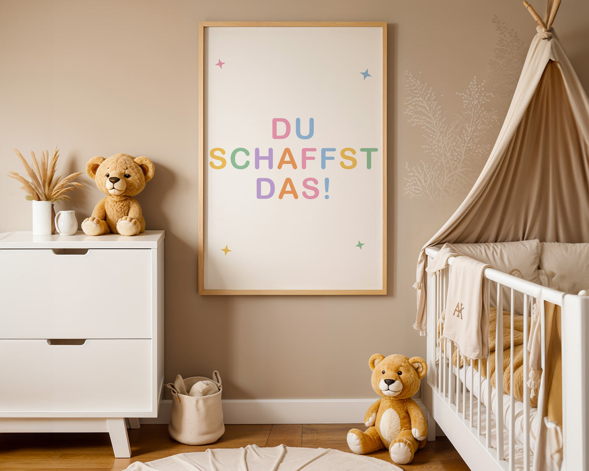 Du schaffst das – Poster im Kinderzimmer