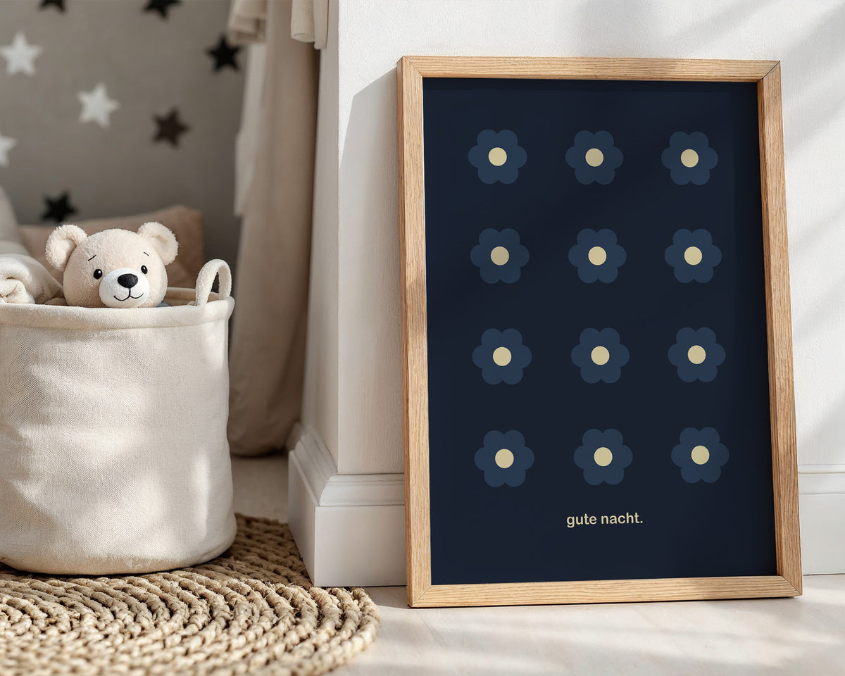 Gute Nacht Sterne – Poster im Kinderzimmer