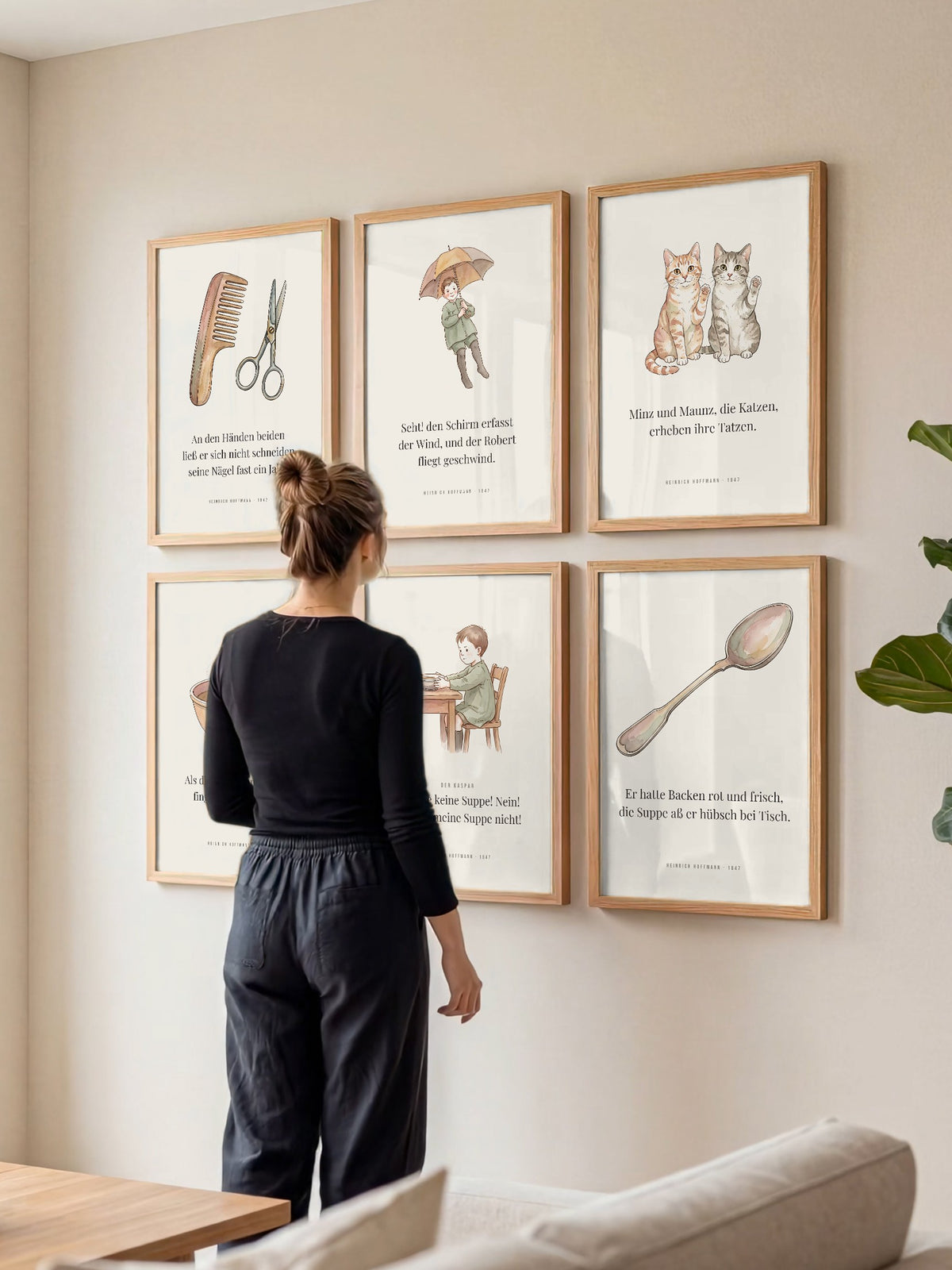 Struwwelpeter 6er-Set – Poster-Motiv