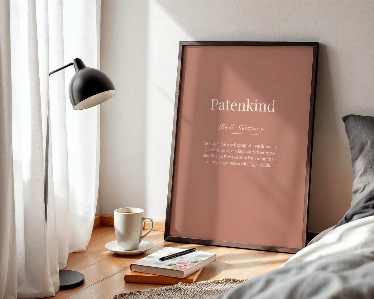 Patenkind (Definition) – Poster im Schlafzimmer
