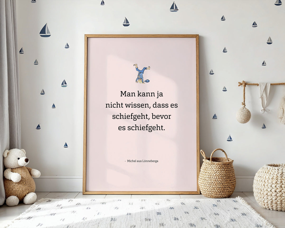 Emil of Lönneberga – „Bevor es schiefgeht“ (Before it goes wrong) – poster in a nursery
