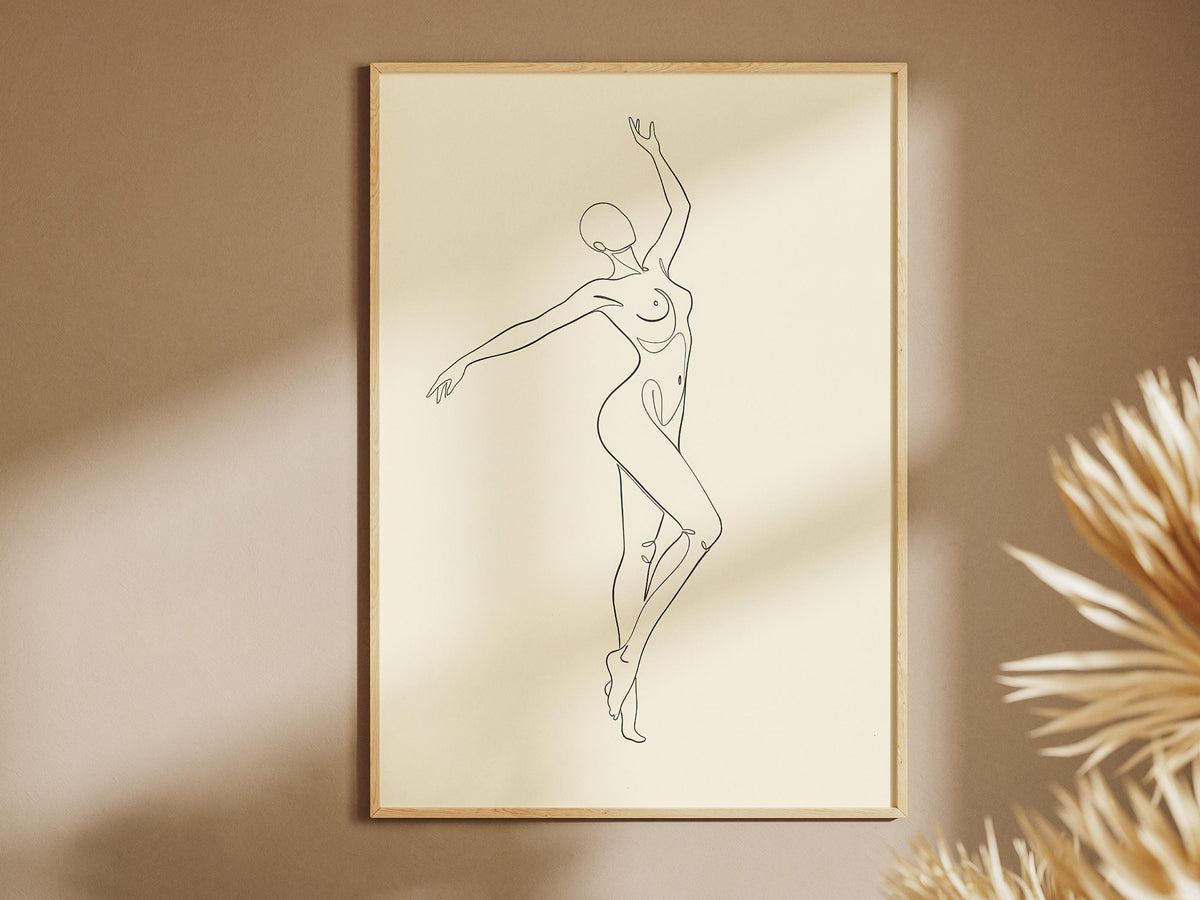 Line Art Figur Poster – Poster-Motiv