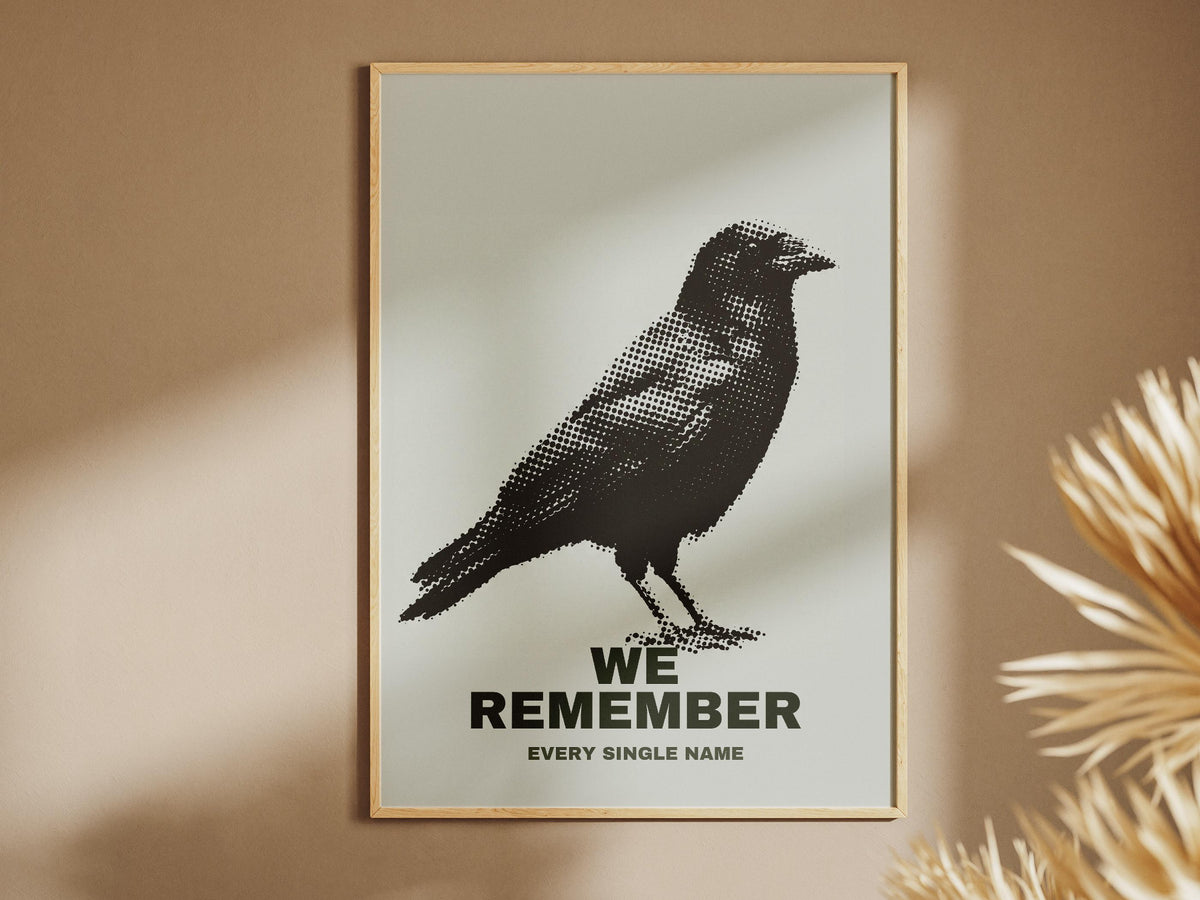We Remember Poster Krähe – poster design