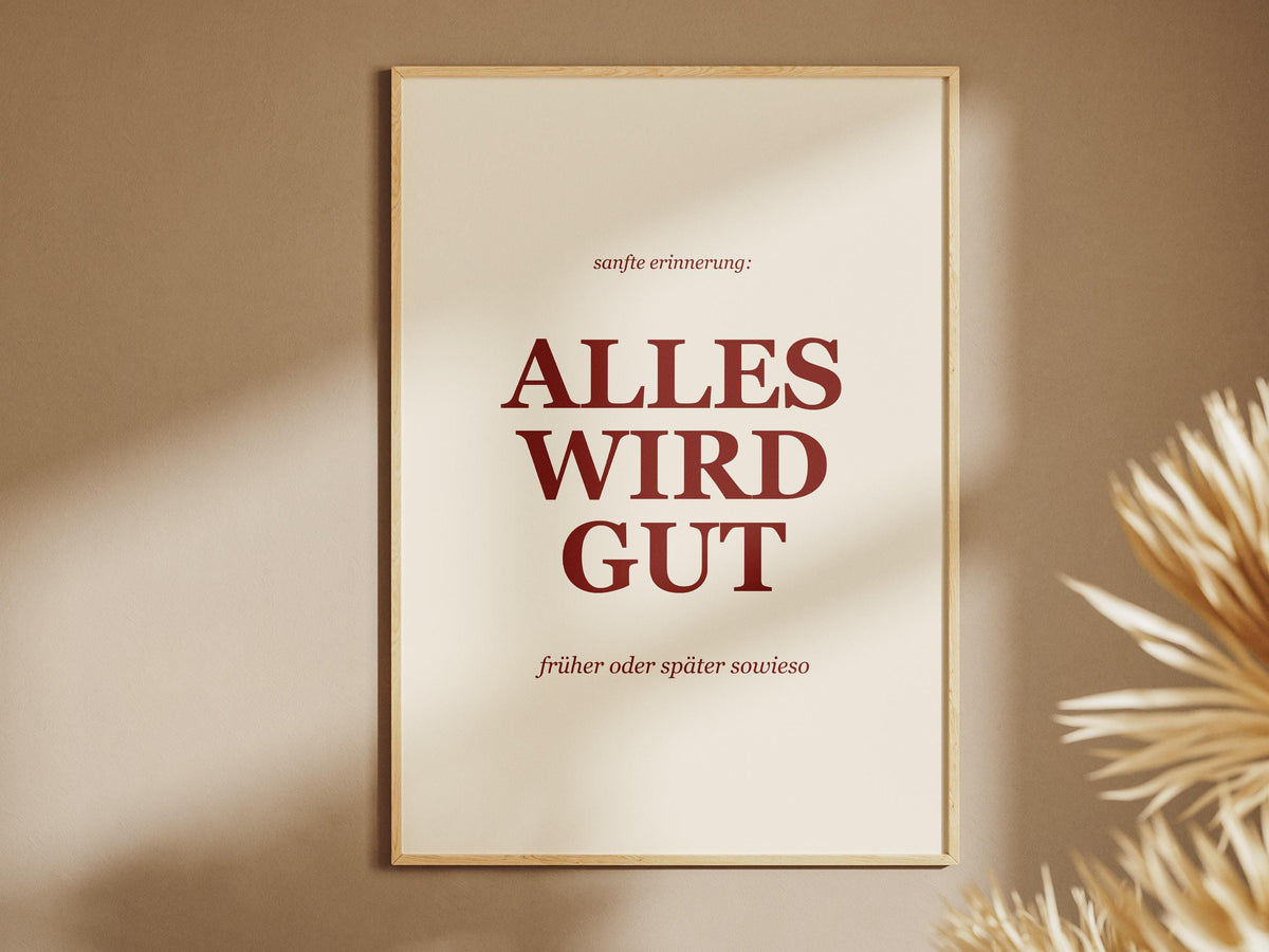 Alles wird gut Poster Retro – Poster-Motiv