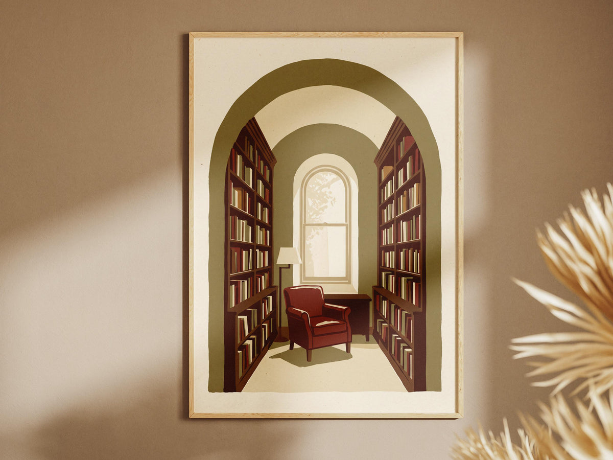 Bibliothek Poster Bogen – Poster-Motiv
