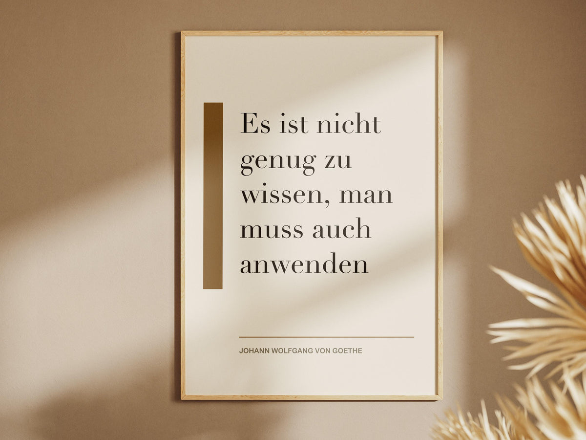 Goethe Zitat Poster – Poster-Motiv