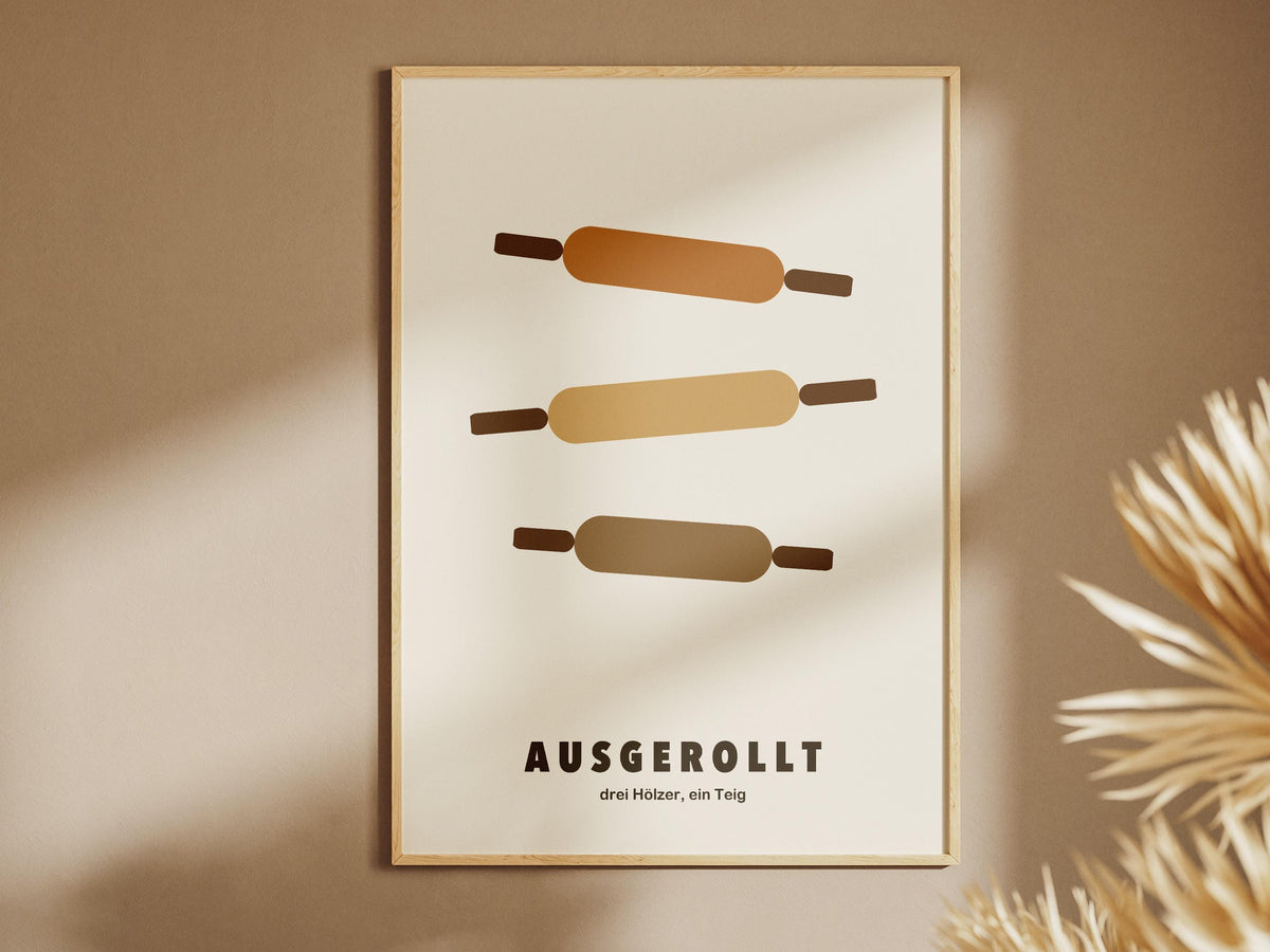 Nudelholz Poster Backen – poster design
