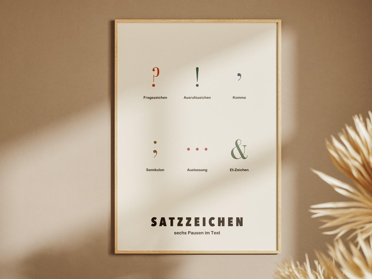 Satzzeichen Poster Typografie – Poster-Motiv