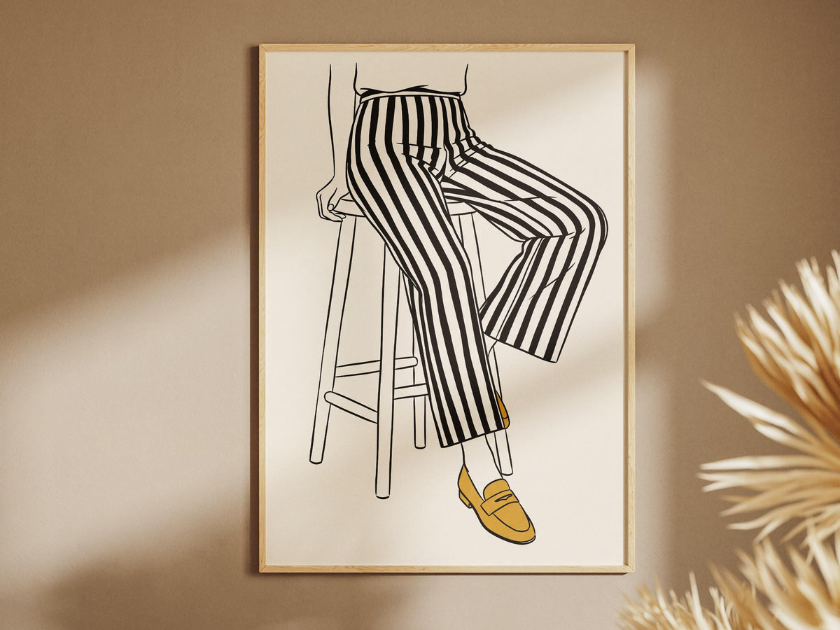 Fashion Poster Gestreifte Hose – poster design