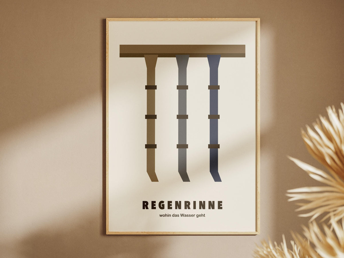Regenrinne Poster Architektur – Poster-Motiv