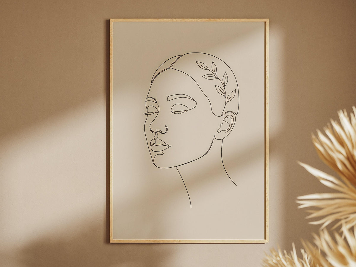 Line Art Gesicht Poster – Poster-Motiv