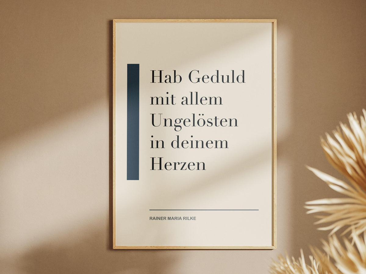 Rilke Zitat Poster – Poster-Motiv