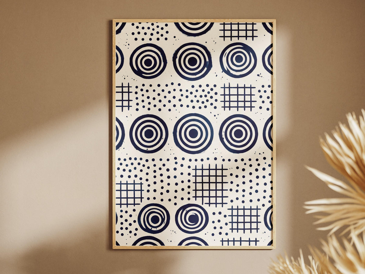 Indigo Muster Poster – Poster-Motiv