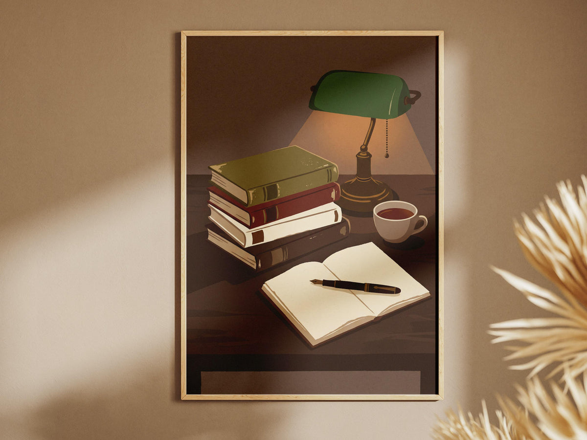 Dark Academia Poster Schreibtisch – poster design