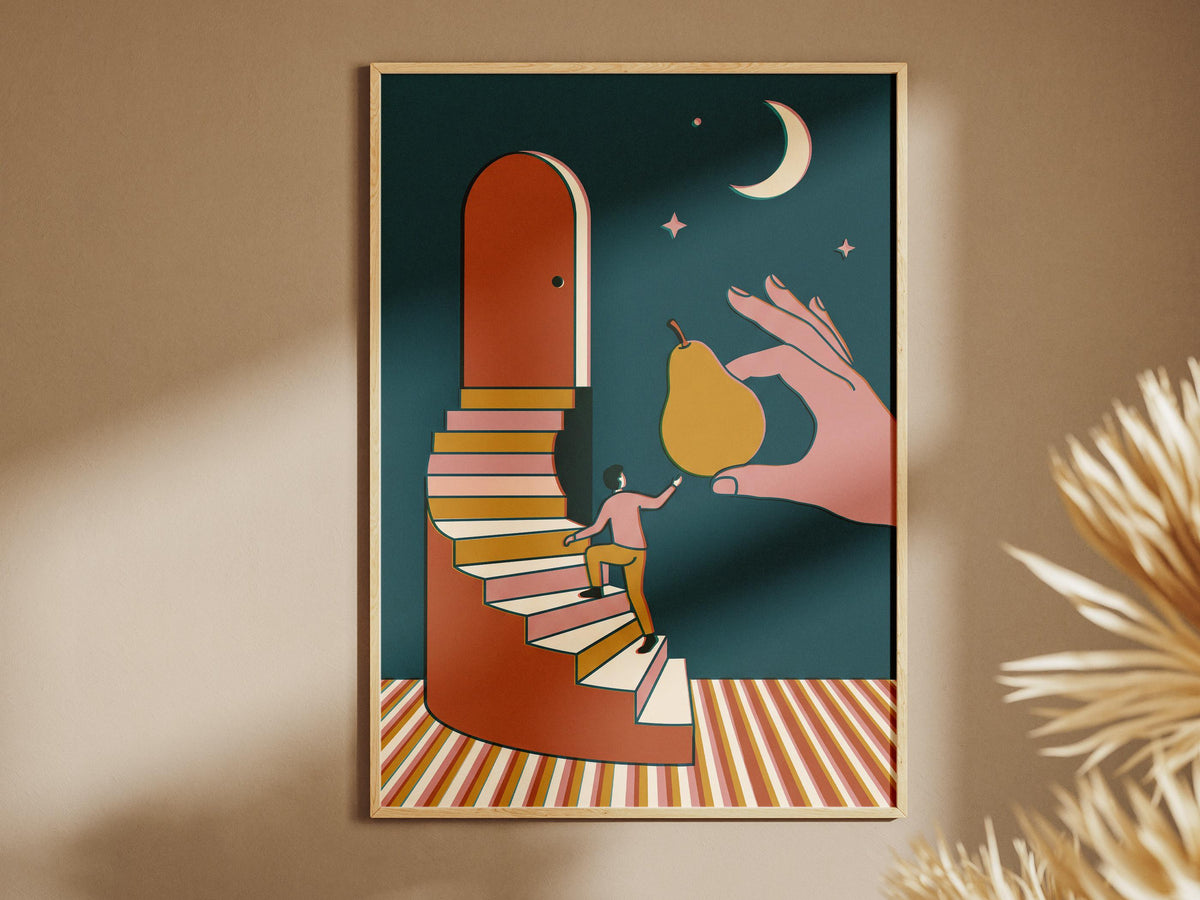 Surreales Poster Treppe – poster design