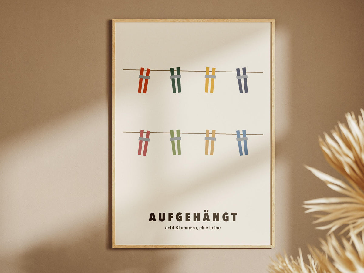 Wäscheklammern Poster – poster design