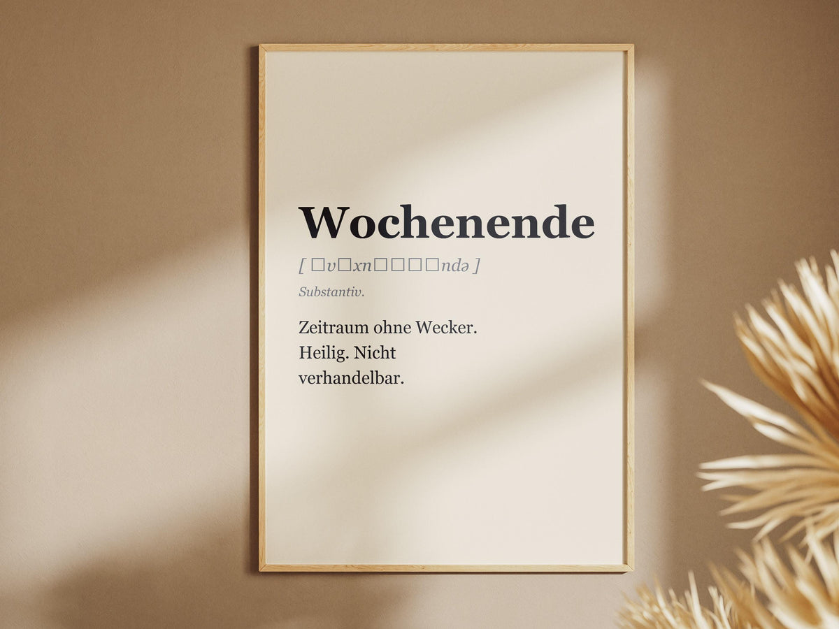 Wochenende Definition Poster – poster design
