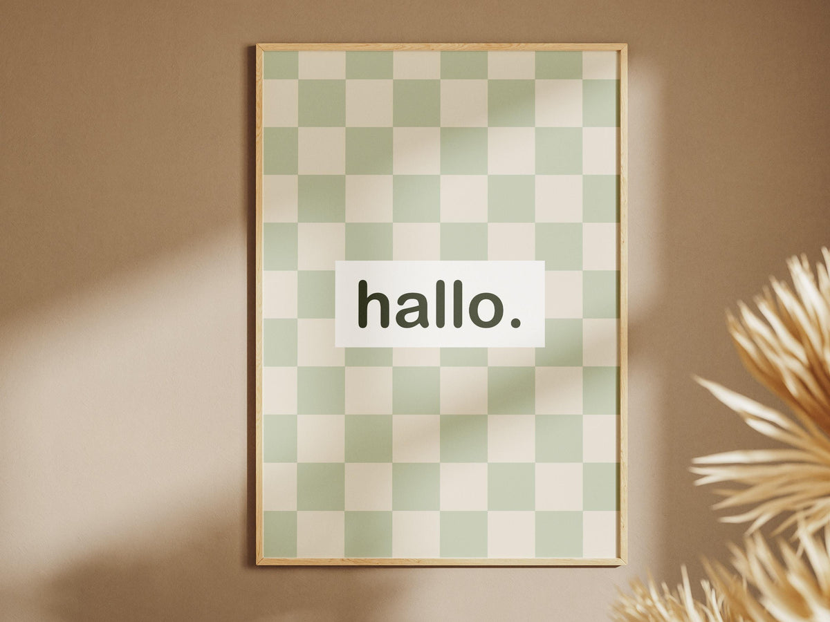 Hallo Poster Schachbrett – poster design