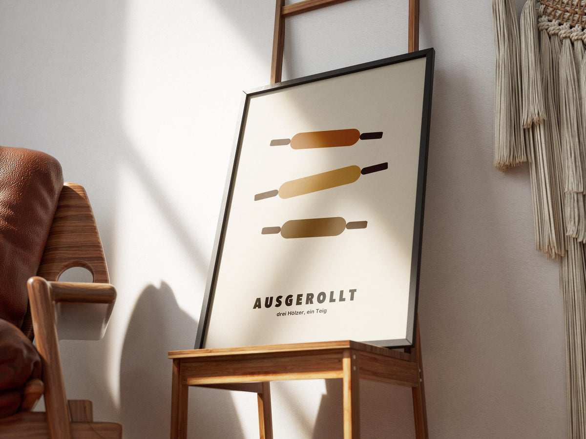 Nudelholz Poster Backen – poster design