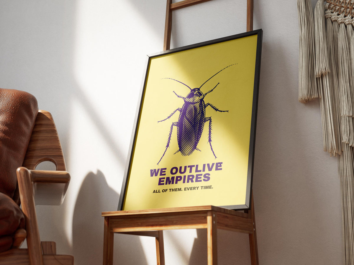 We Outlive Empires Poster Käfer – poster design