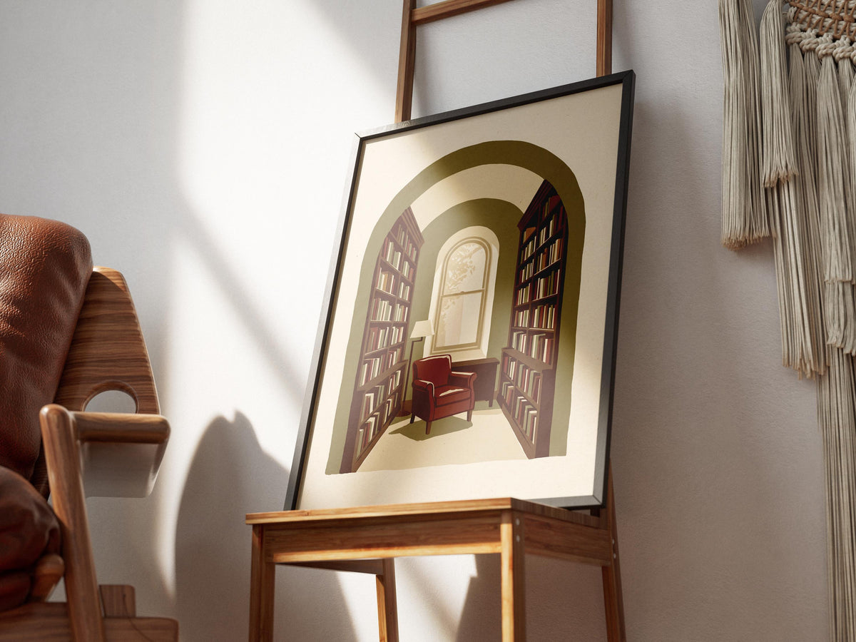 Bibliothek Poster Bogen – Poster-Motiv