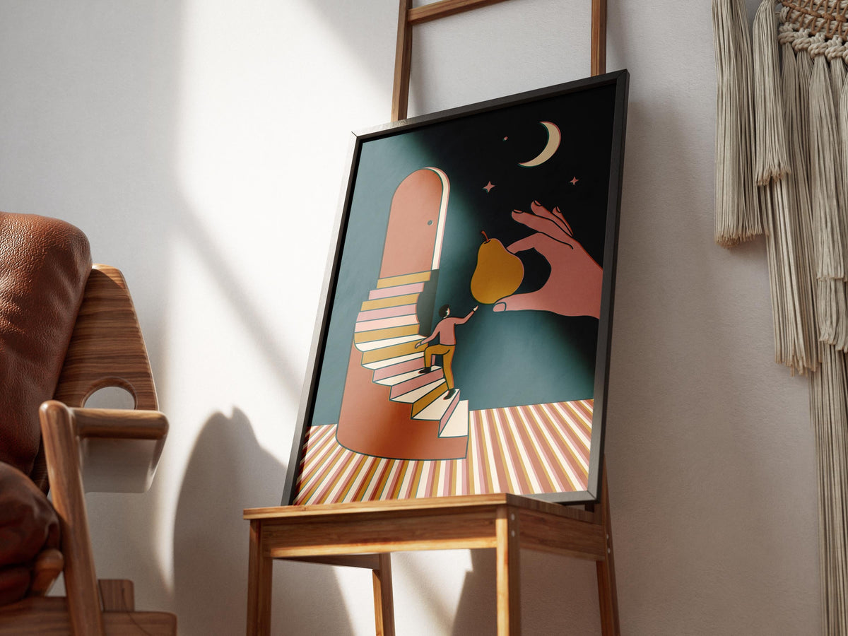 Surreales Poster Treppe – poster design