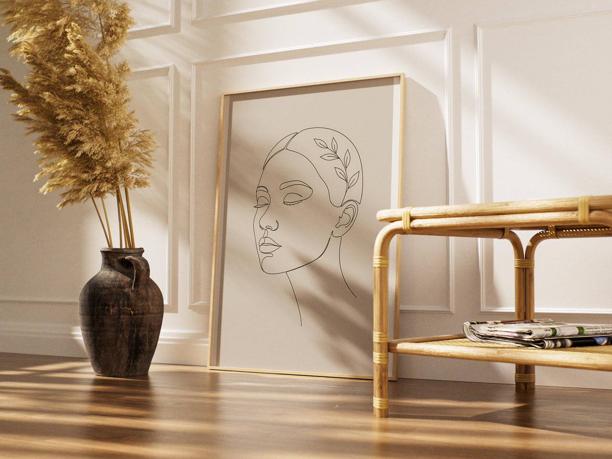 Line Art Gesicht Poster – Poster-Motiv
