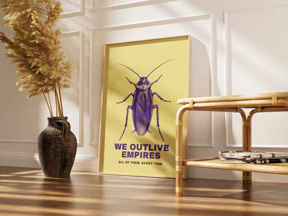 We Outlive Empires Poster Käfer – poster design
