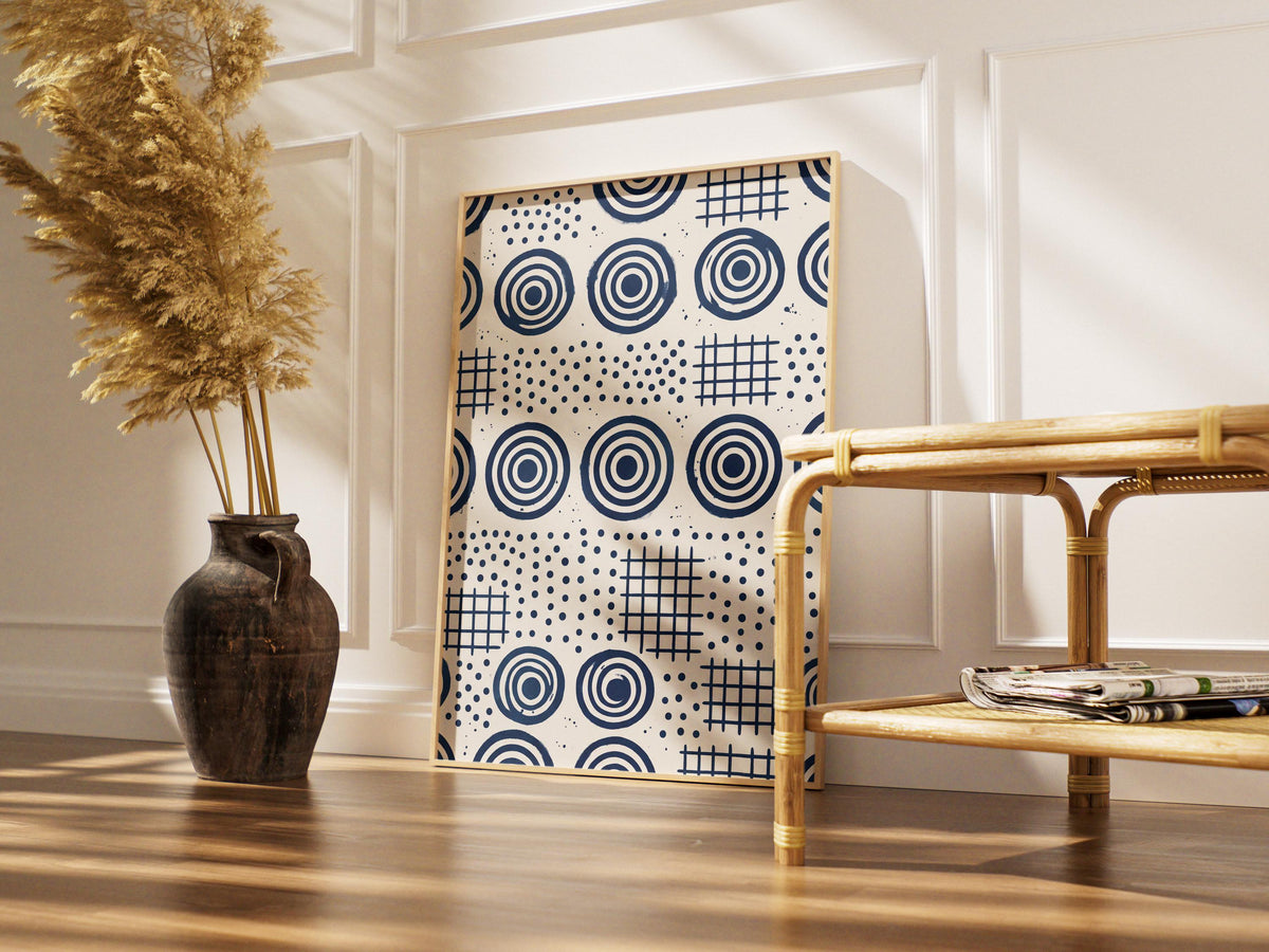 Indigo Muster Poster – Poster-Motiv