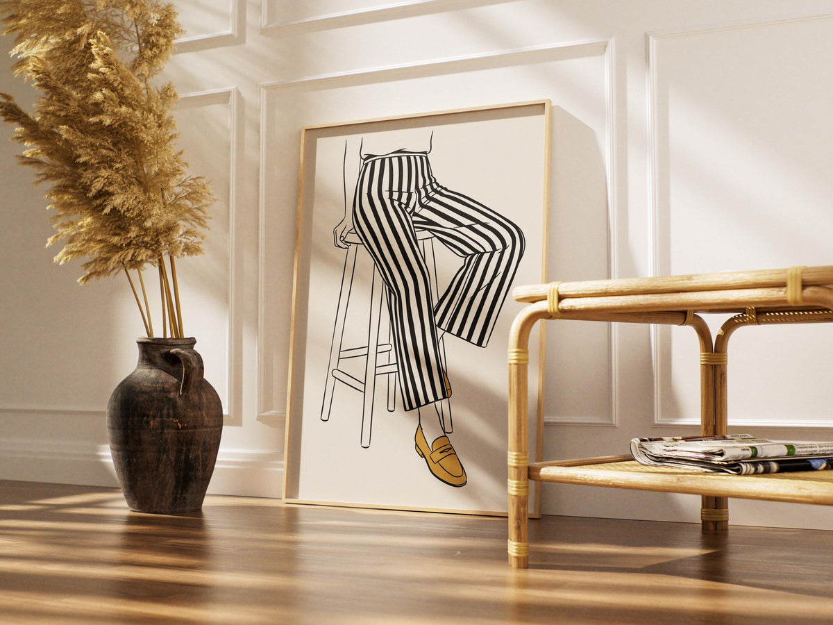 Fashion Poster Gestreifte Hose – poster design