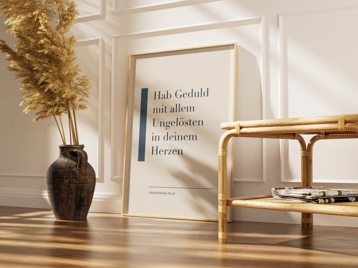 Rilke Zitat Poster – Poster-Motiv