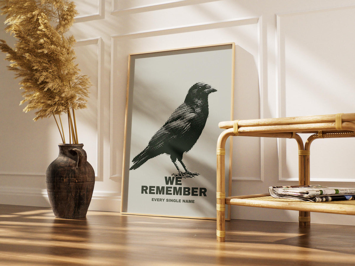 We Remember Poster Krähe – poster design