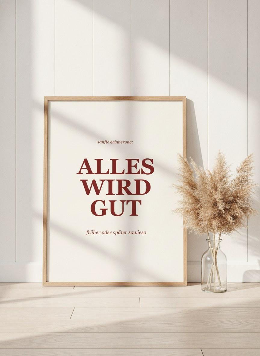 Alles wird gut Poster Retro – Poster-Motiv